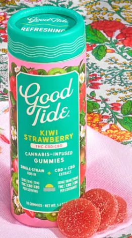 Kiwi Strawberry 1:1:1 CBG Gummies - Good Tide