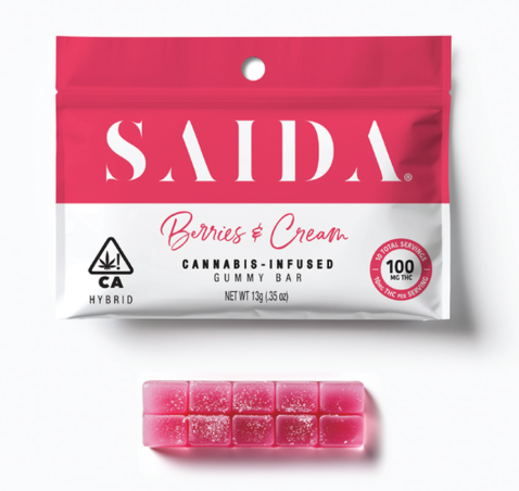 Saida Gummy Bar 100mg - Berries and Cream (H)
