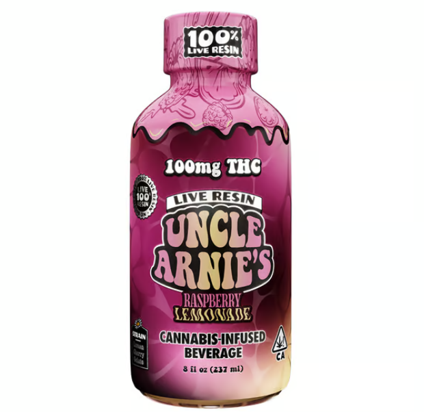 Uncle Arnie's Live Resin 100mg Raspberry Lemonade