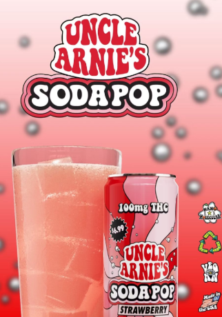 Uncle Arnies Soda 100mg Strawberry