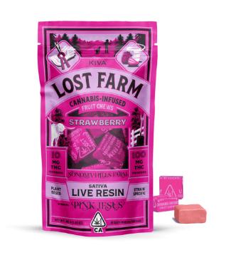 Lost Farm - Edible: Strawberry Pink Jesus (Live Resin Chew) - 100mg