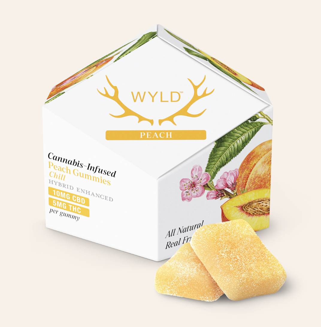Peach Hybrid Enhanced Gummies | 2:1 CBD:THC | 10ct 100mg Total | TAX INCLD