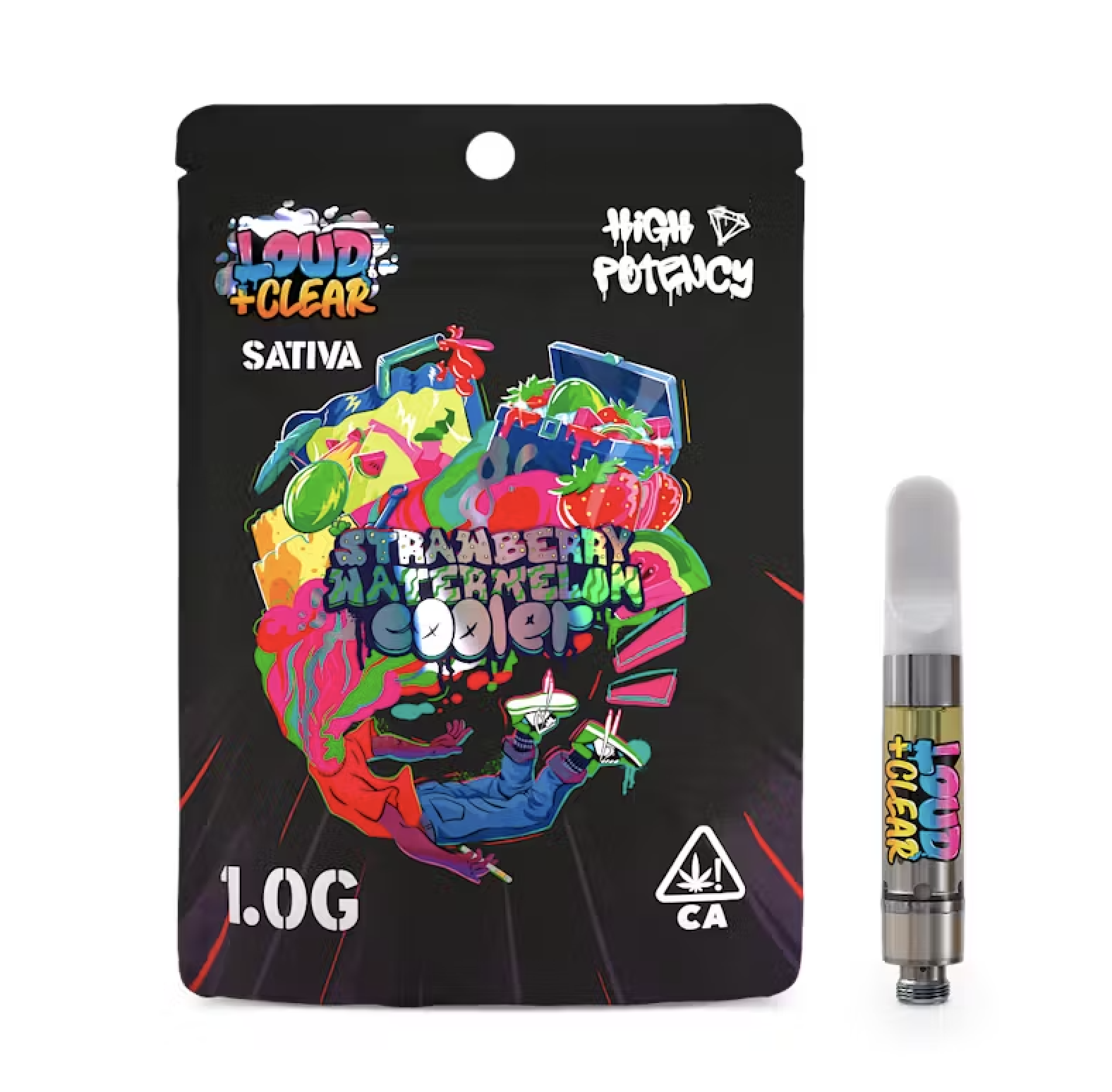 Loud + Clear Liquid Diamonds Cartridge 1g  - Strawberry Watermelon Cooler (S)