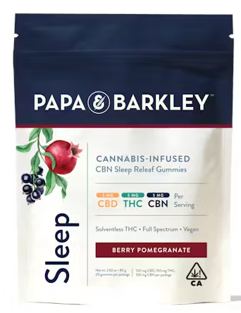 20pk Berry Pomegranate 1:1:1 Sleep Gummies - Papa & Barkley