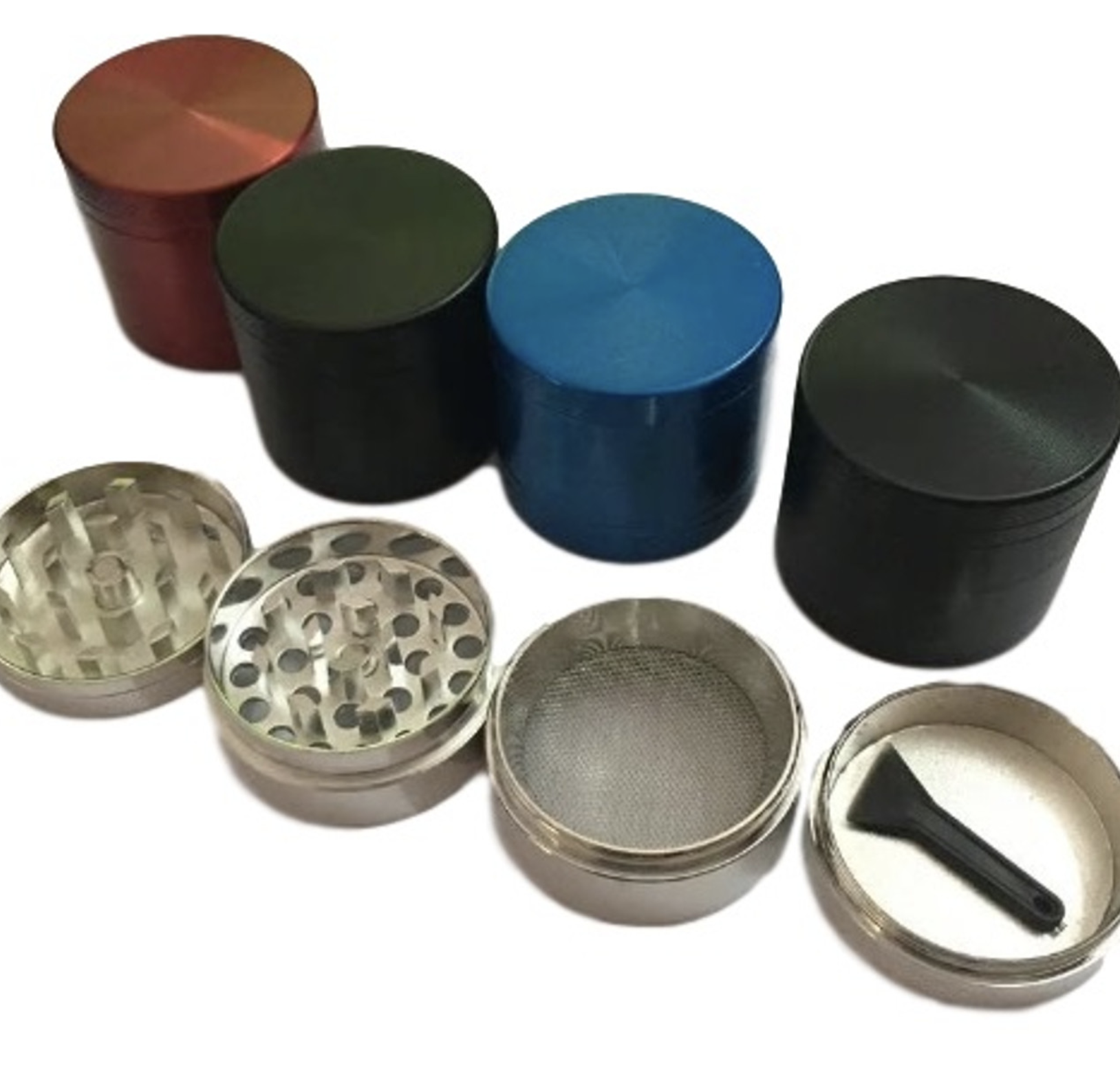 40mm Zinc 4-Piece Grinder - Assorted Colors