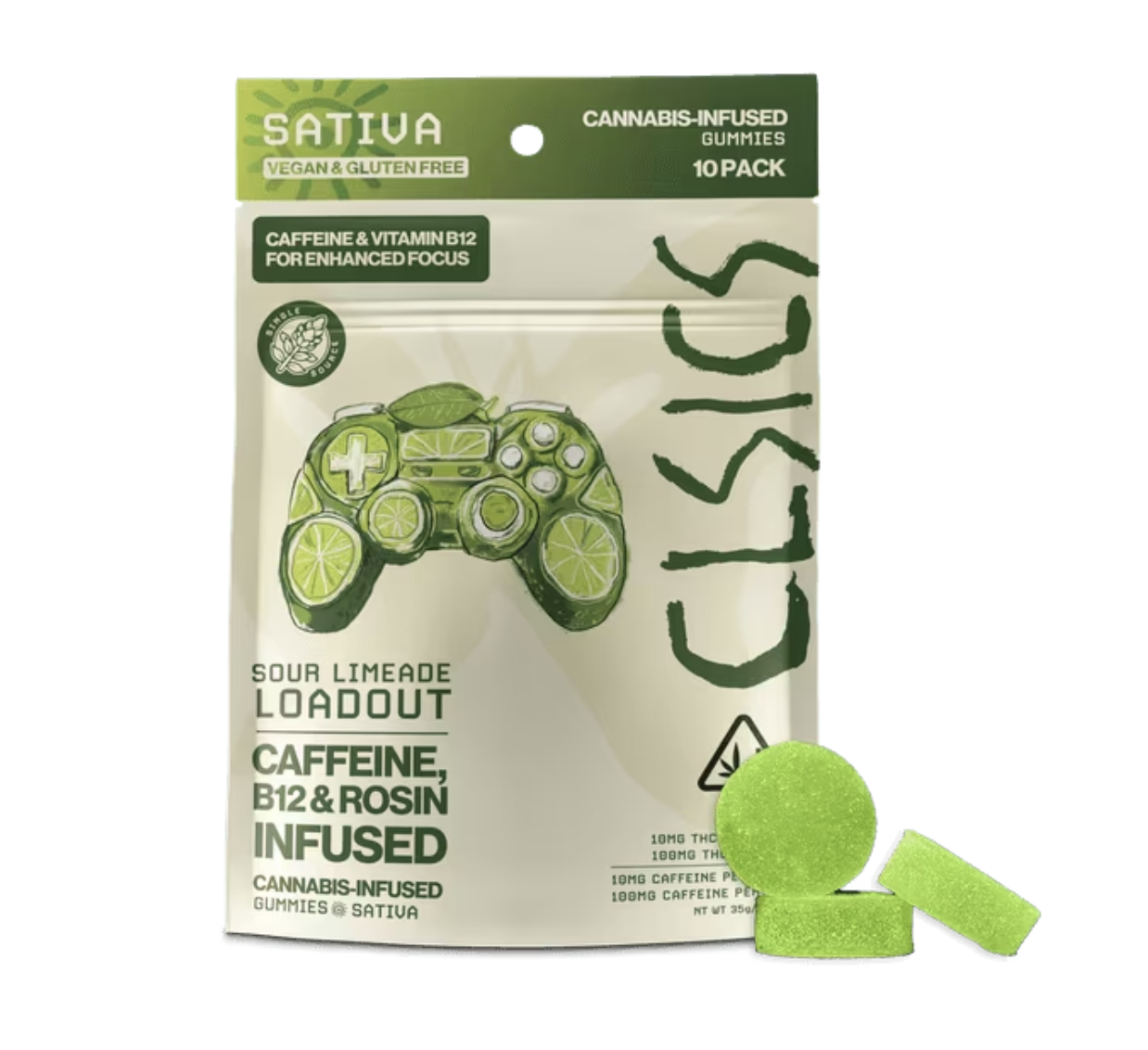 Clsics Live Rosin Gummies Ultra 100mg 10pk - Sour Limeade Loadout (S)