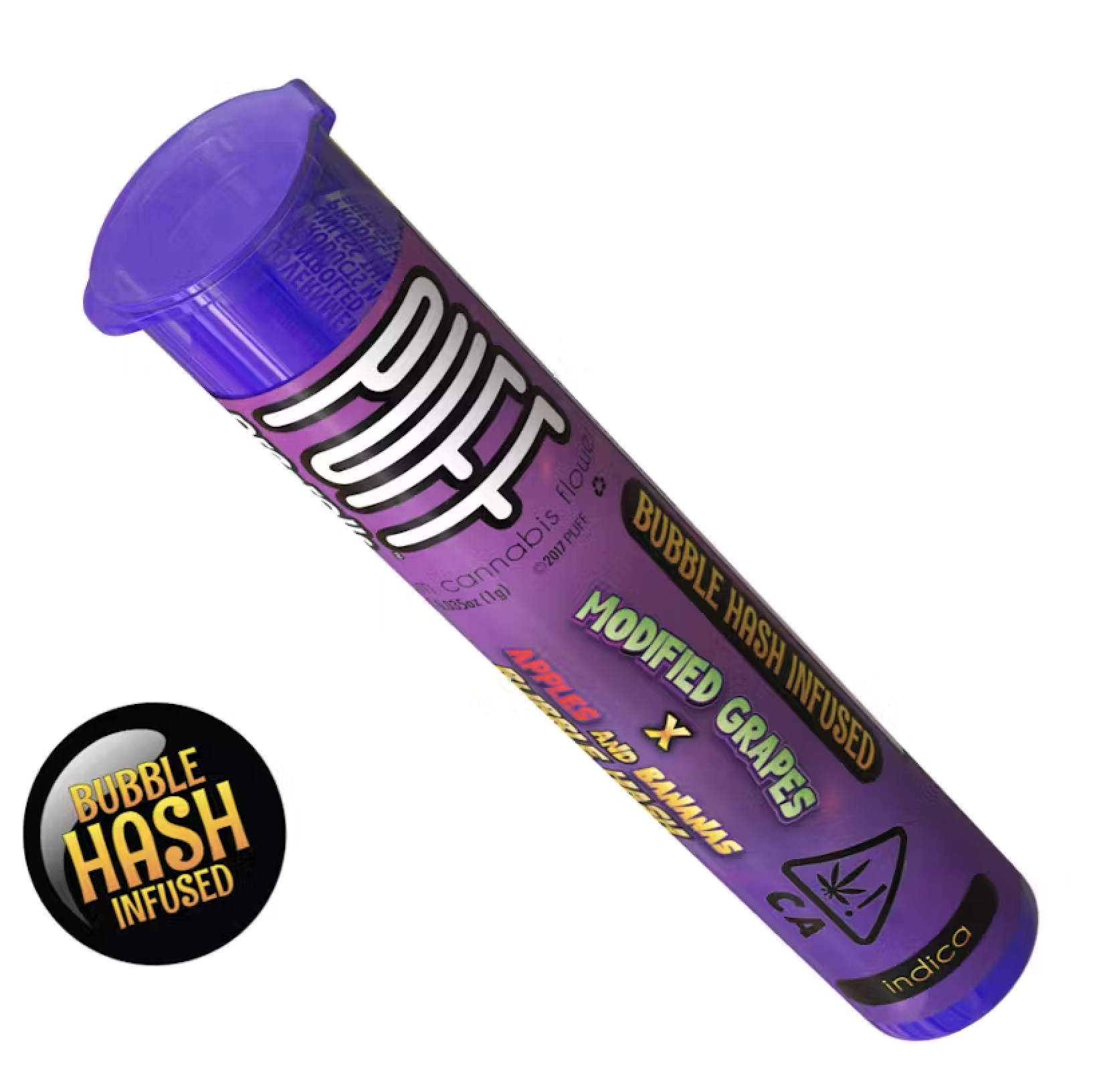 Puff Bubble Hash Infused Preroll 1g - Modified Grapes x Apples & Bananas (I)