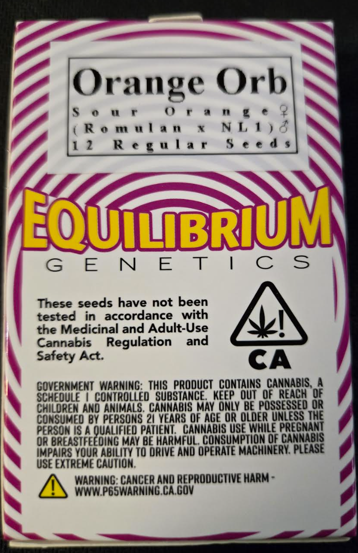 12pk Orange Orb Regular Seeds - EQG