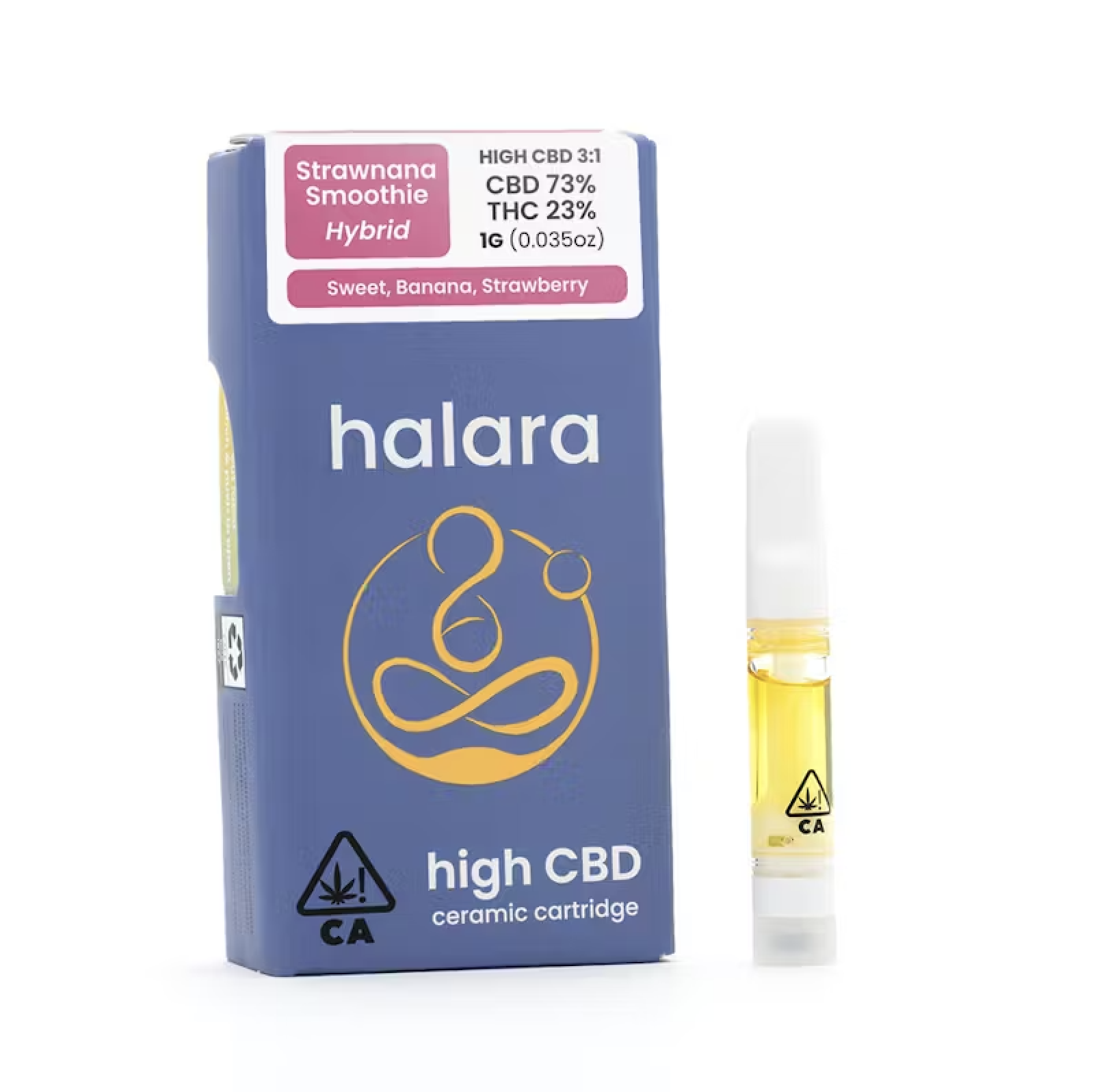 Halara 3:1 CBD:THC Cartridge 1g - Strawnana Smoothie (H)