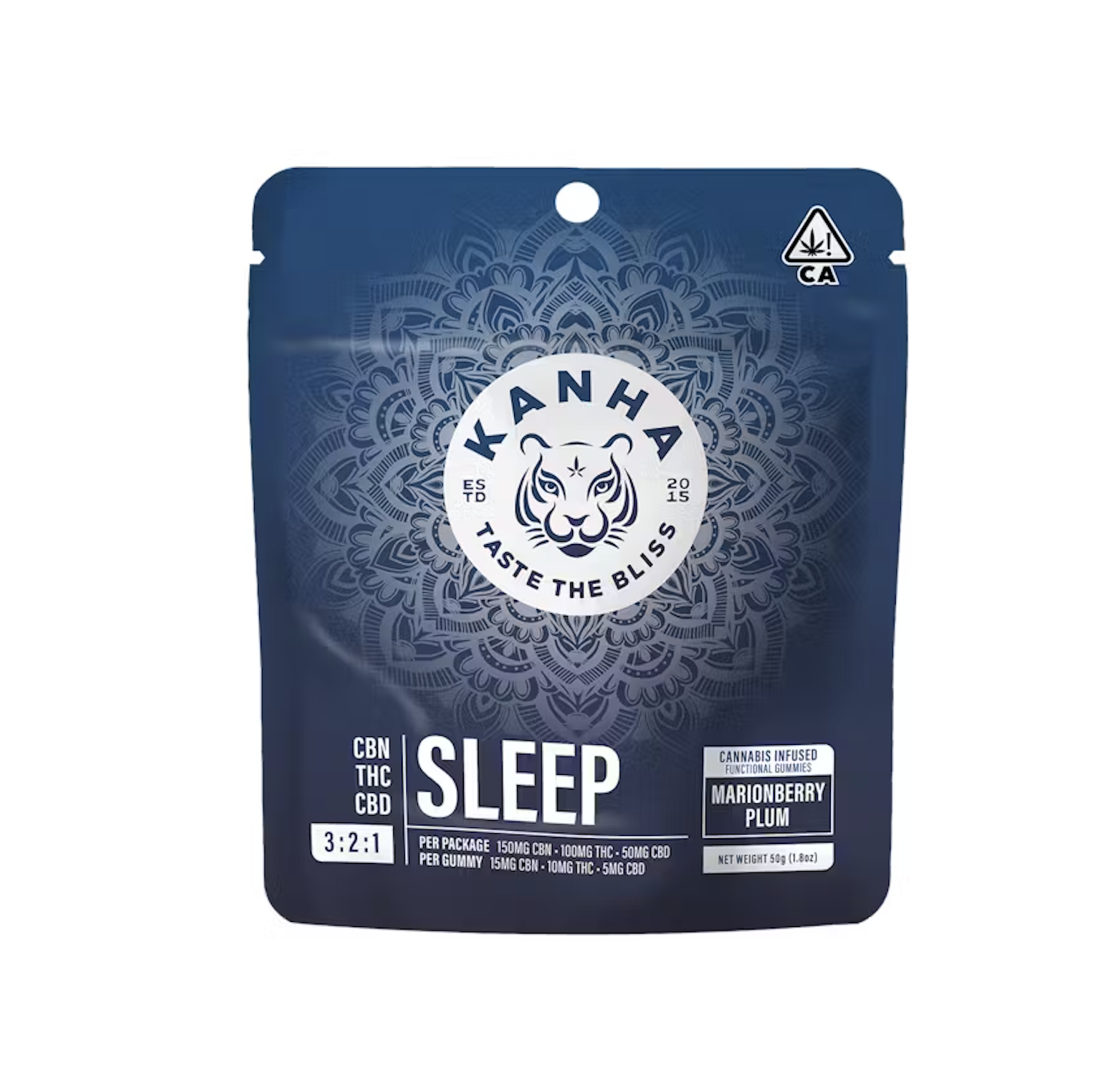 Kanha Sleep FX Nano Gummies 10pk CBN:THC:CBD 3:2:1 - Marionberry Plum (I)