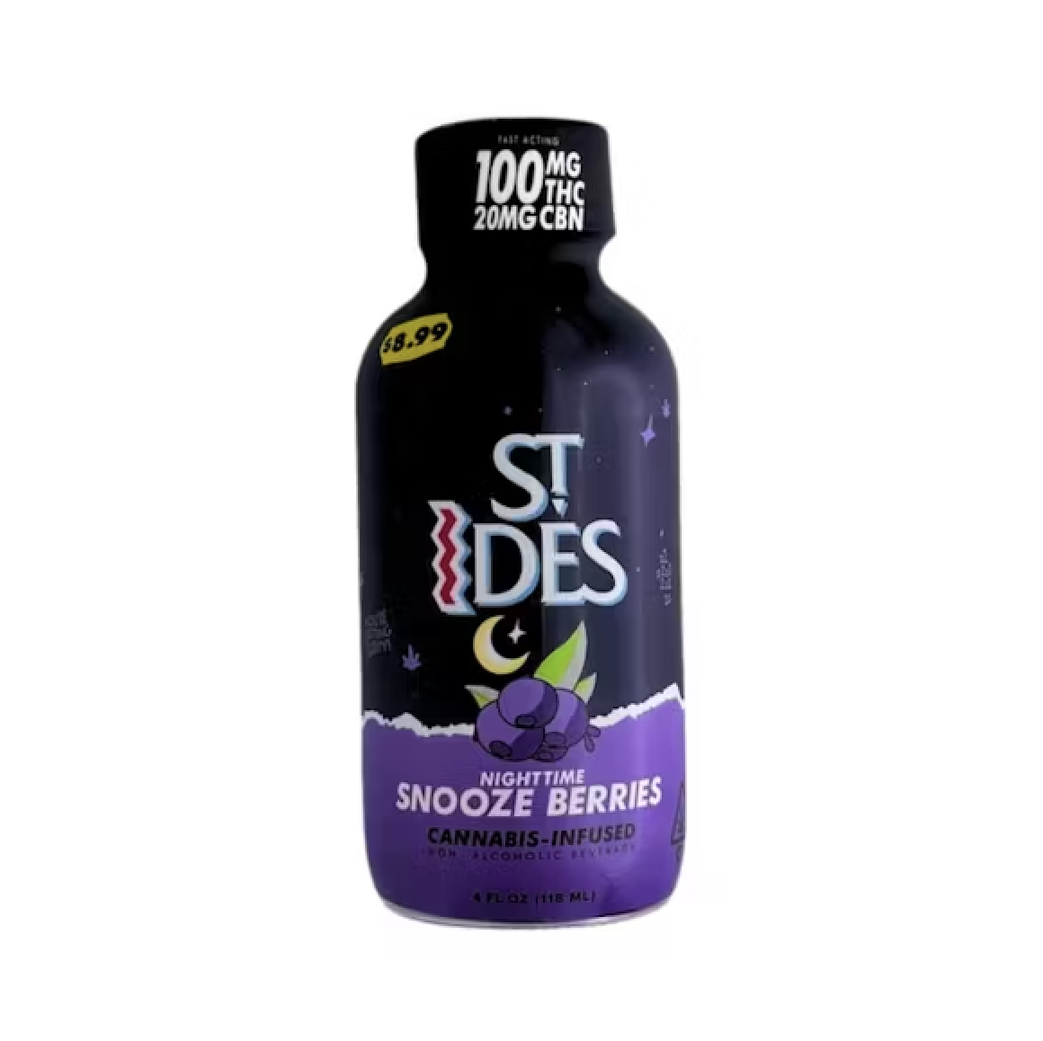 Snooze Berries (I) 5:1 THC:CBN 4oz Shot 100mg - St. Ides