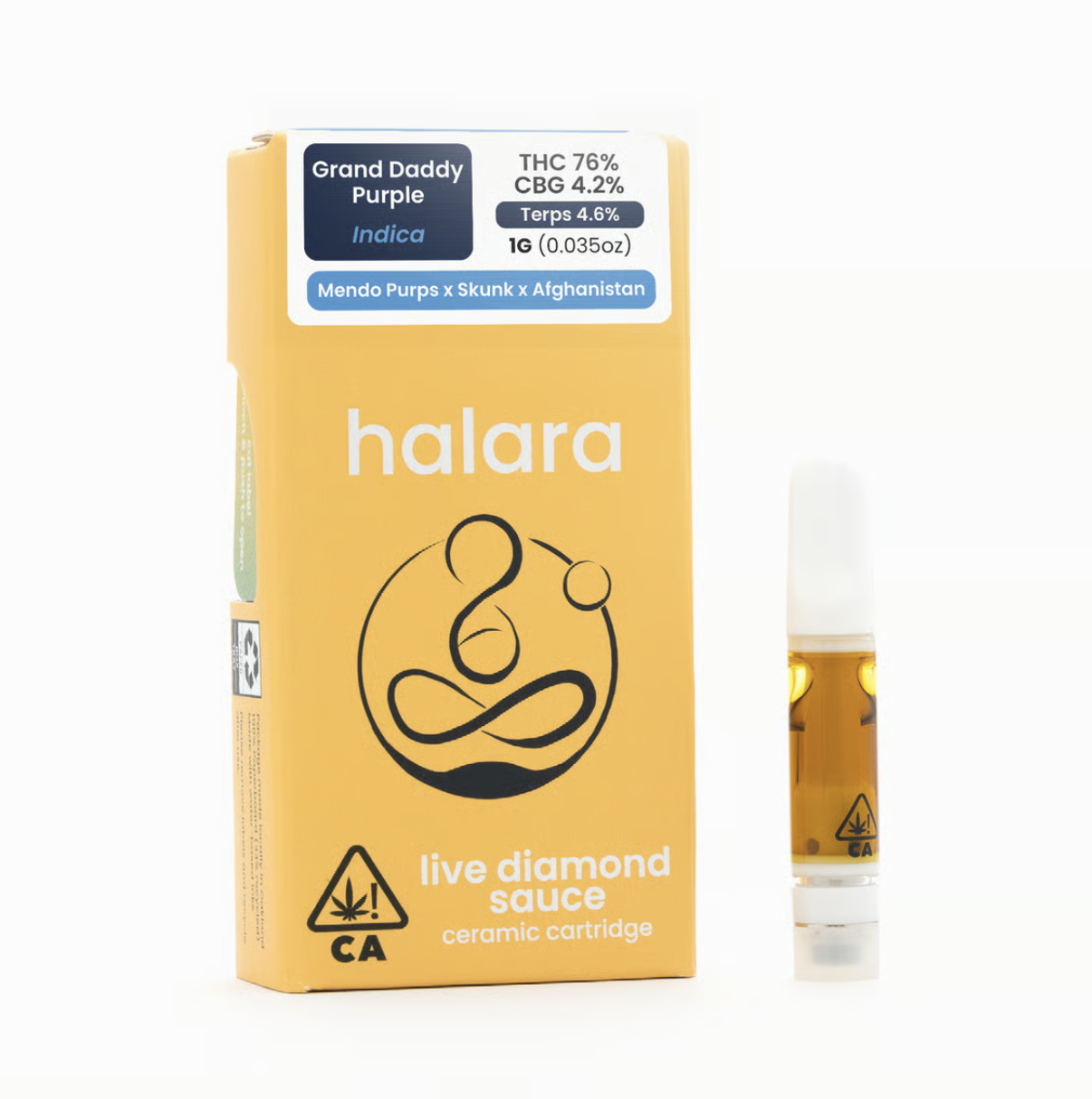 Halara Live Resin Sauce Cartridge 1g - Grand Daddy Purple (I)
