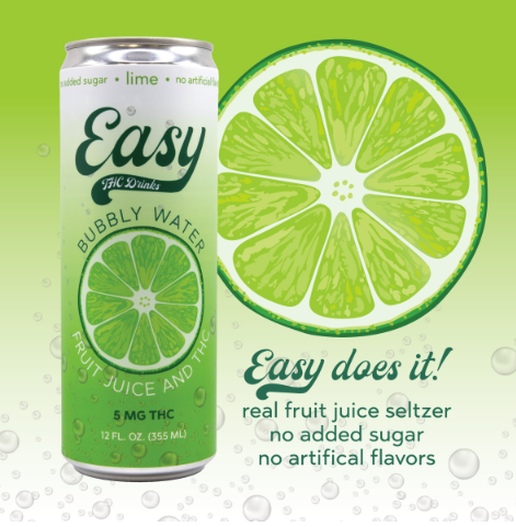 Easy Lime Seltzer 5mg 12oz