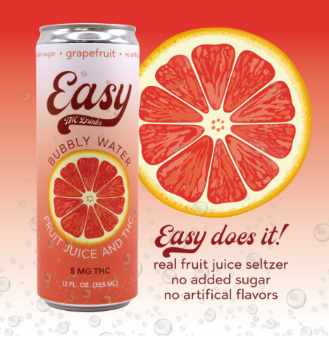 Easy Grapefruit Seltzer 5mg 12oz
