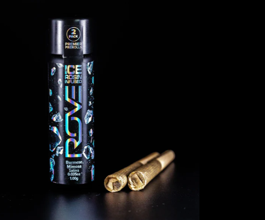 Rove | Blueberry Kush | 1g Ice Pack Rosin, Diamond, Hash Infused - Preroll