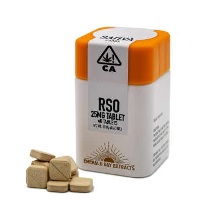 Emerald Bay - Capsule: Sativa "Blue Dream" RSO Tablets 25mg (40-Count)
