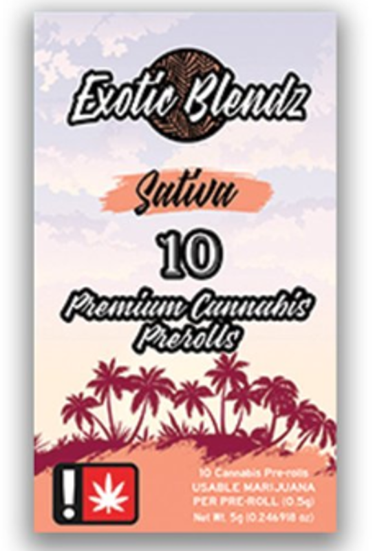 Exotic Blendz - Pina Grande - Sativa - 10 pack - 3.5 Grams