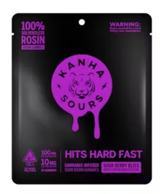 Kanha Sour Berry Bliss Rosin Gummies 100mg 10pk (V/GF)