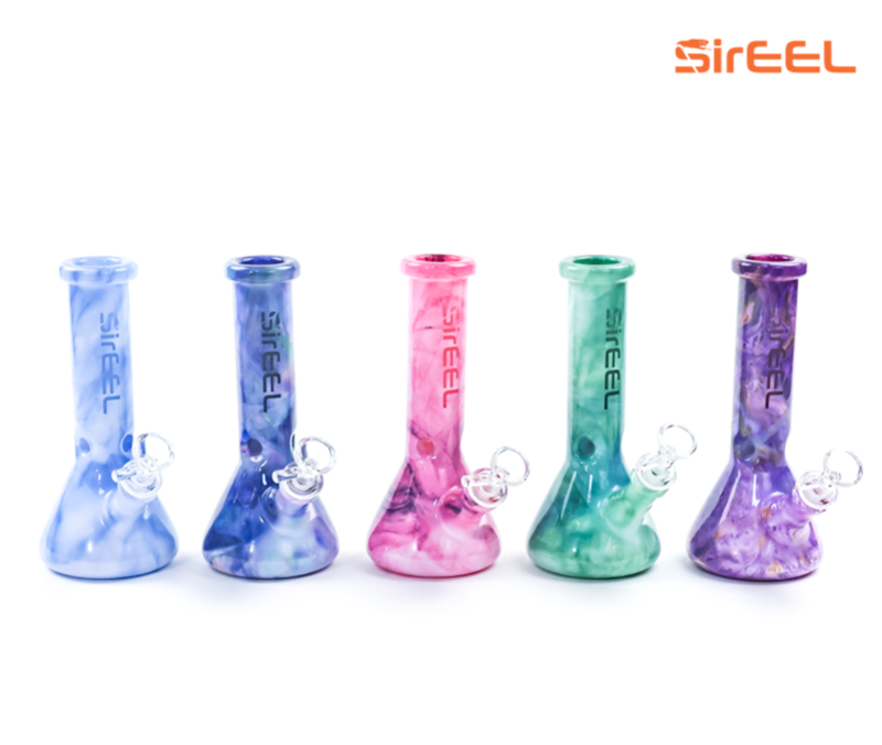 8" MirageStone Beaker Bong with Flower Bowl