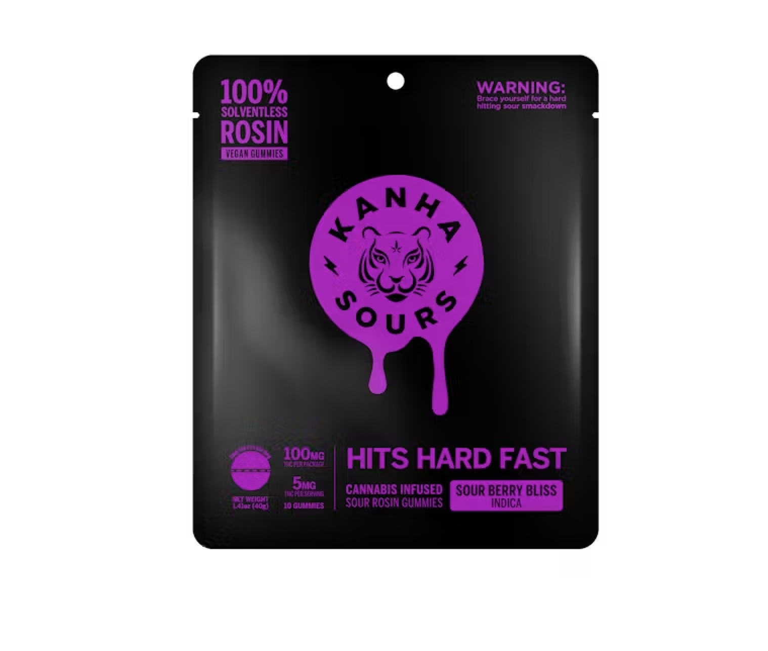 Kanha Extra Strong Rosin Gummies 10pc 100mg - Sour Berry Bliss (I)