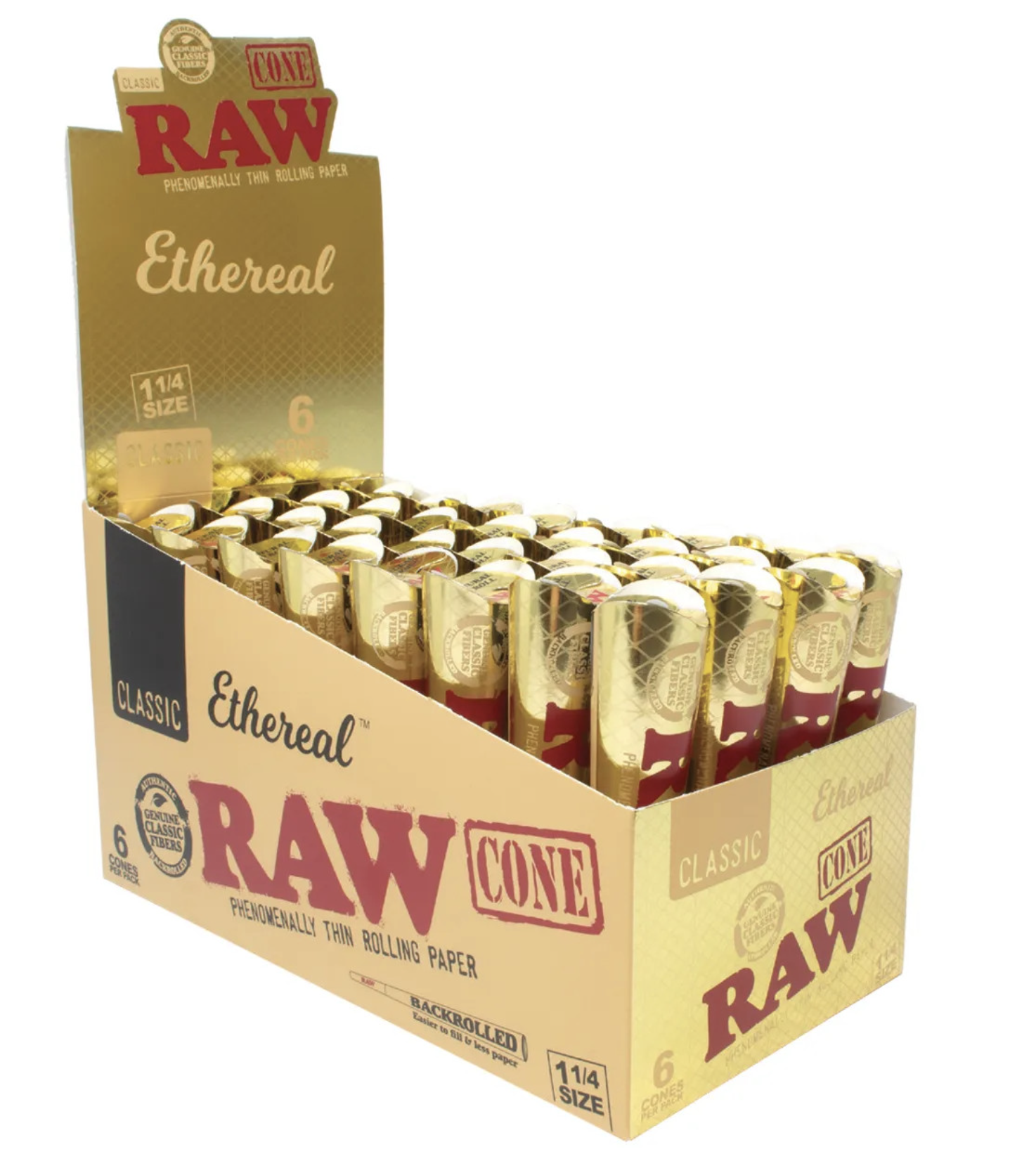 RAW | Classic Ethereal 1 1/4 | 6pk Cones