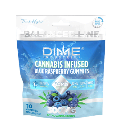 "Afternoon" Gummies 1:1:1 THC:CBD:CBG 10pk - Blue Raspberry (H)