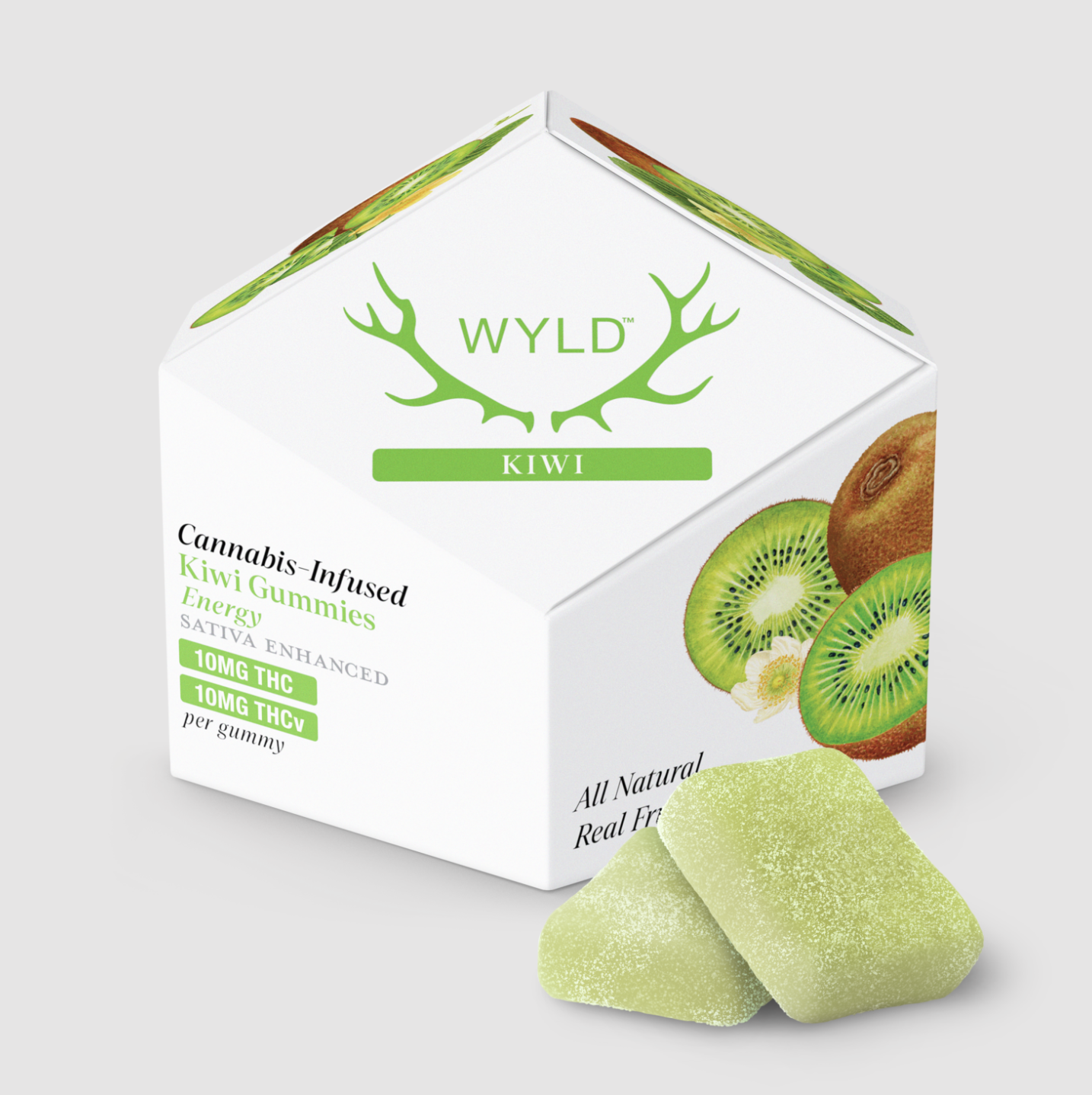 Kiwi 1:1 THCv 10mg Gummies 10 Pack | WYLD