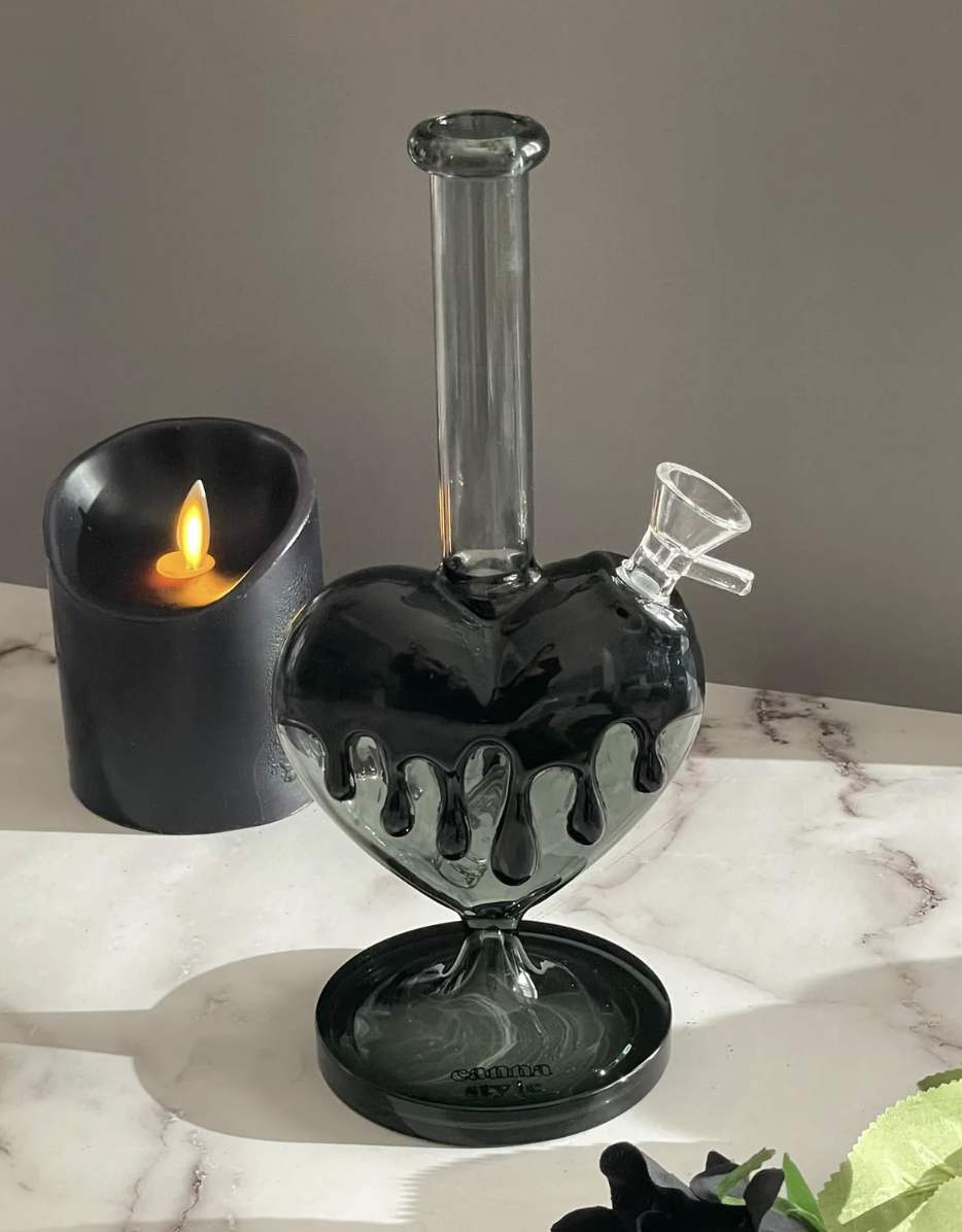 Goth Heart Bong 9.5"