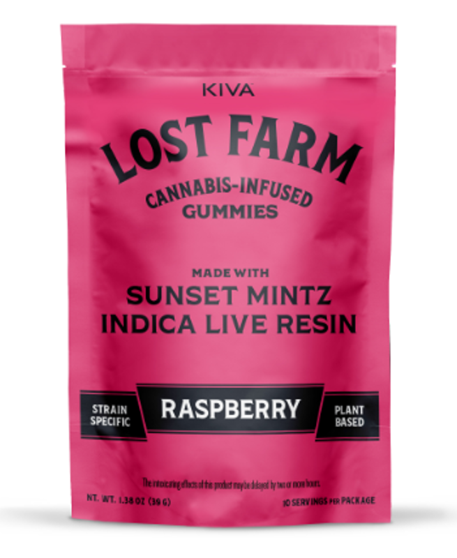 Edibles | Lost Farms | Live Resin | Sunset Mintz x Raspberry | 100mg