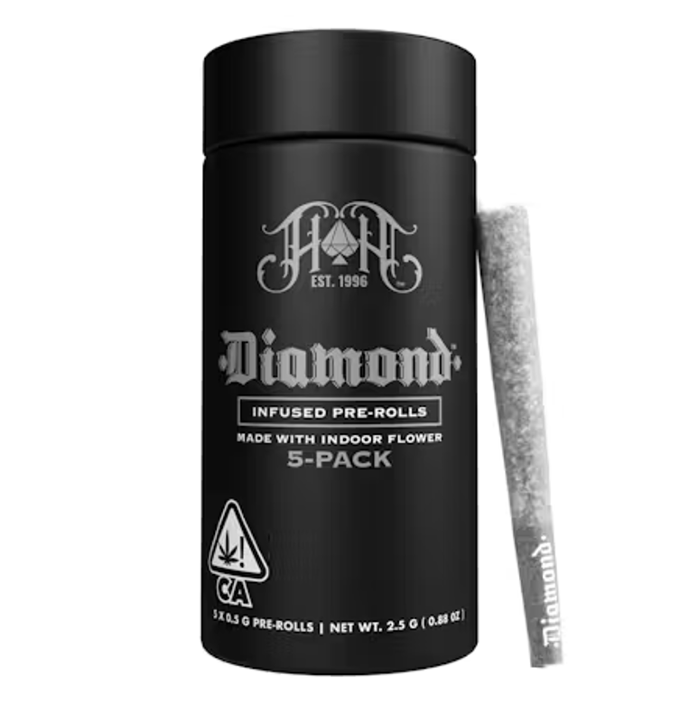 Heavy Hitters - Hardcore OG - Diamond Infused - (5 pack) - 2.5 Grams