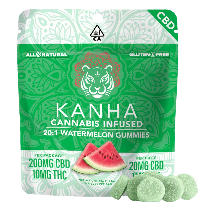 Ratio Gummies 20:1 CBD:THC 10pk - Watermelon