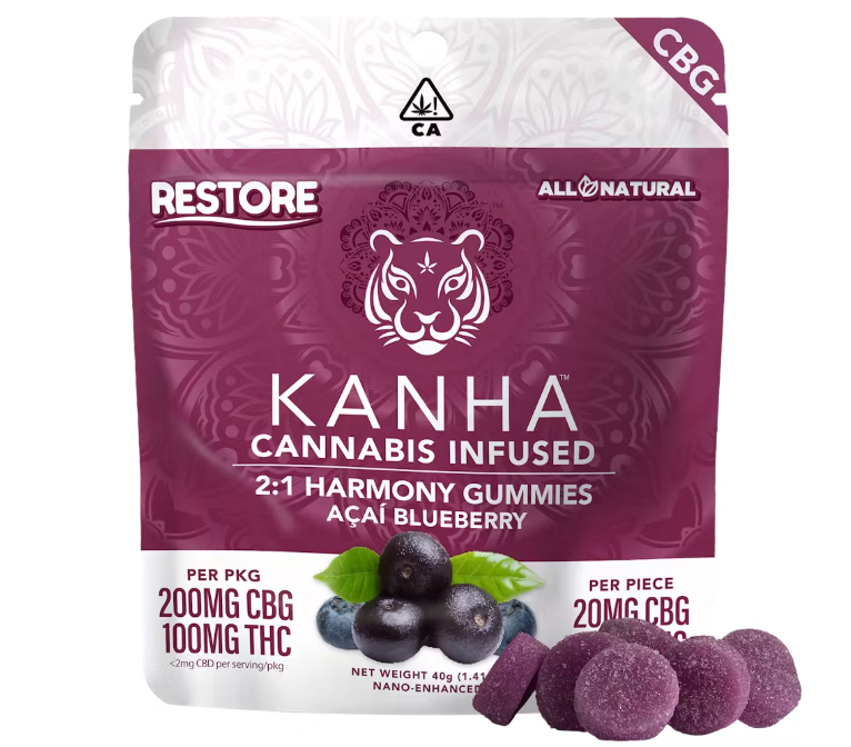 Ratio Gummies 2:1 CBG:THC 10pk - Acai Blueberry