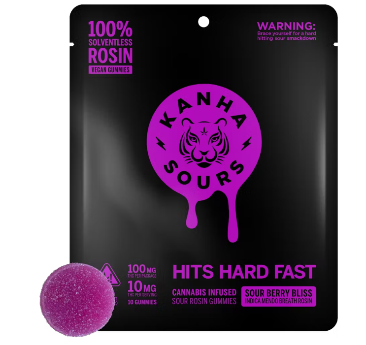 Rosin Sour Gummies 100mg 10pk - Berry Bliss (I)