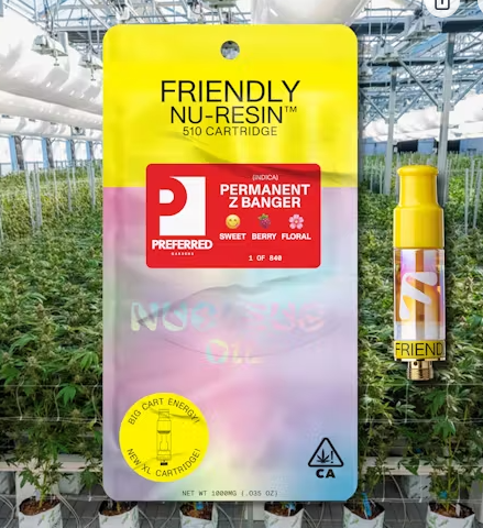Friendly Brand x Preferred Gardens - Cartridge - Permanent Z Banger - 1G
