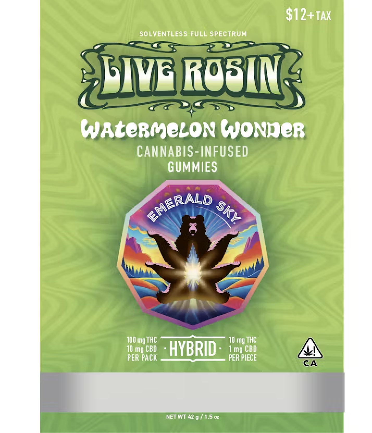 Live Rosin Gummies 10pk 10:1 THC:CBD - Watermelon Wonder (H)