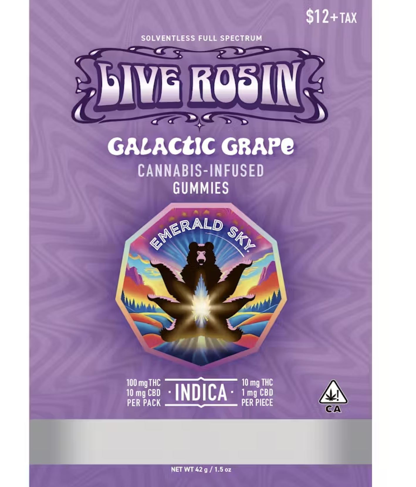 Live Rosin Gummies 10pk 10:1 THC:CBD - Galactic Grape (I)