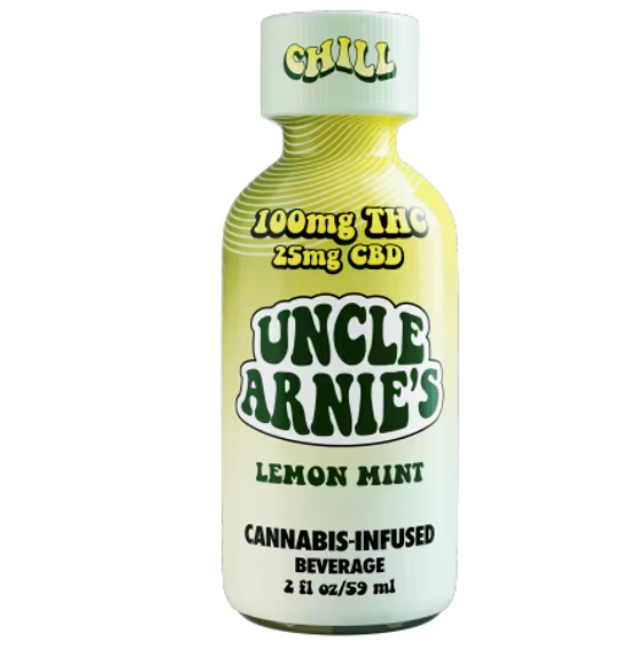 Lemon Mint 4:1 THC:CBD 2oz Shot 100mg - Uncle Arnie's