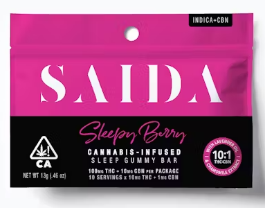 100mg Sleepy Berry 10:1 CBN Gummy Bar