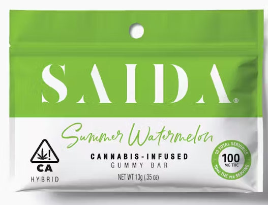 100mg Summer Watermelon Gummy Bar - Saida