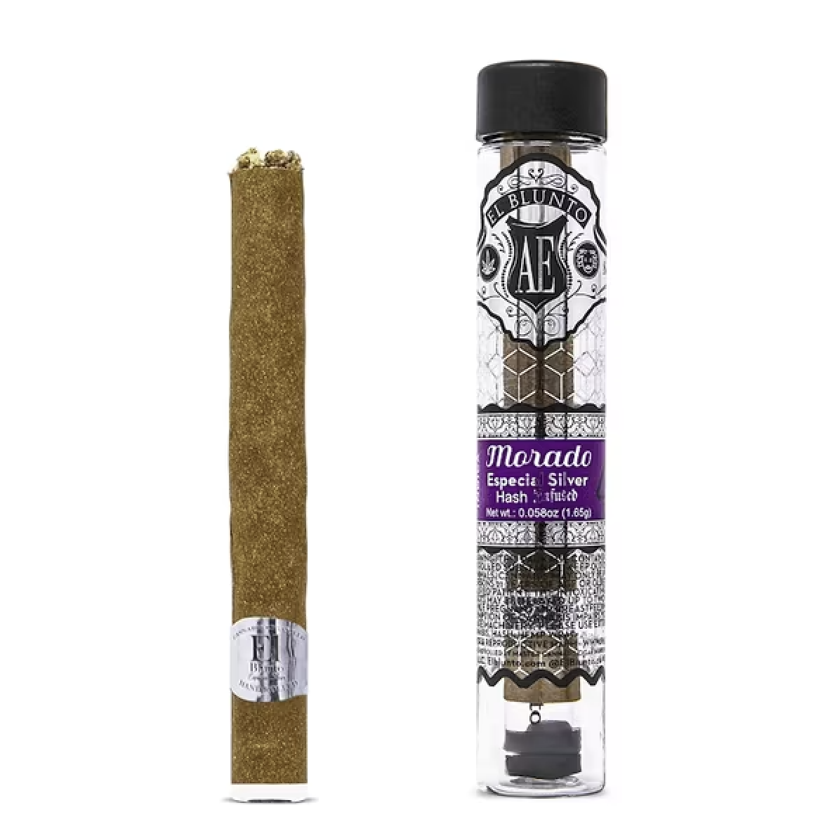 El Blunto Especial Hash Infused Silver Cannabis Cigar 1.5g - Morado (I)