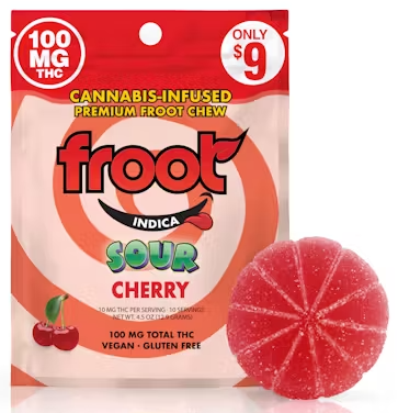 100mg Sour Cherry Gummies - Froot