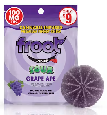 100mg Sour Grape Gummies