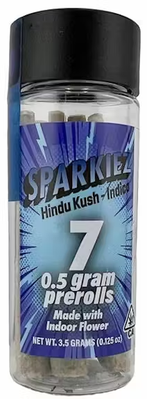 7pk (3.5g) Hindu Kush Indica Prerolls - Sparkiez