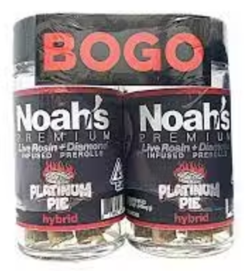 10pk (.5g) Platinum Pie Hybrid Infused Prerolls - Noah's