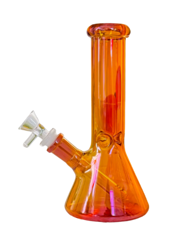 Opalescent Beaker Bong - Ruby