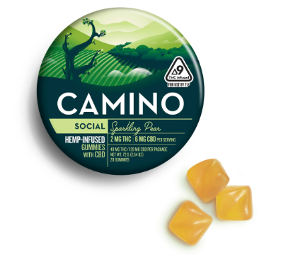 "Social" Gummies 3:1 CBD:THC 20pk - Sparkling Pear (CBD)