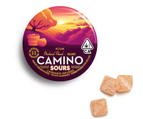 "Balance" Sour Gummies 1:1 THC:CBD 10pk 100mg - Orchard Peach (CBD)Camino Sours 'Balance' Orchard Peach Gummies [10pk]