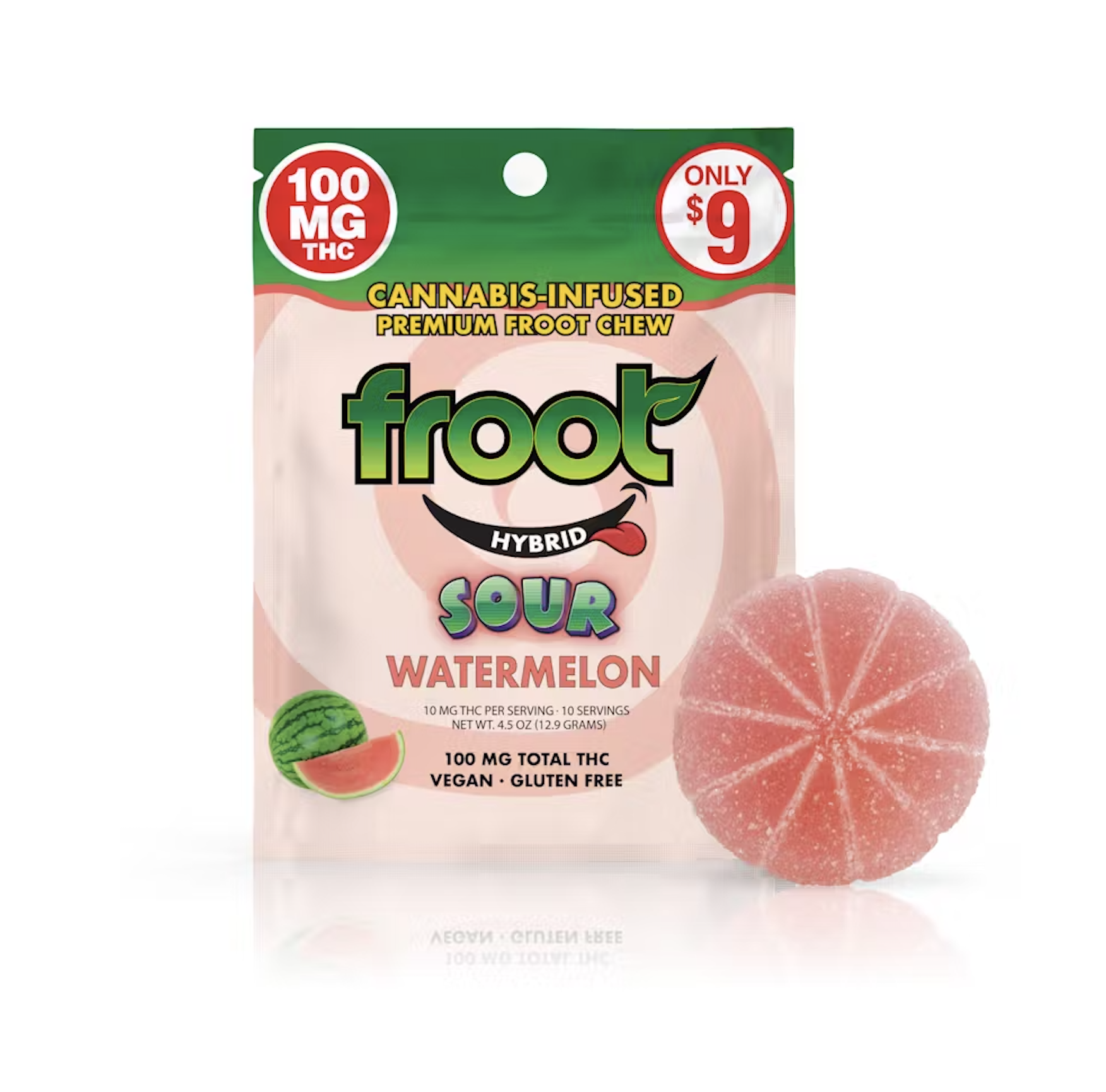 Froot Gummy 100mg - Sour Watermelon (H)
