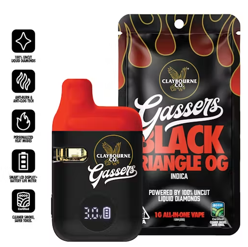 Claybourne Gassers All In One 1g Black Triangle OG