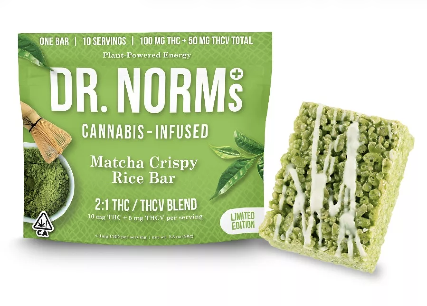 Dr.Norm's Matcha Crispy Rice Bar 2:1 THC:THCv